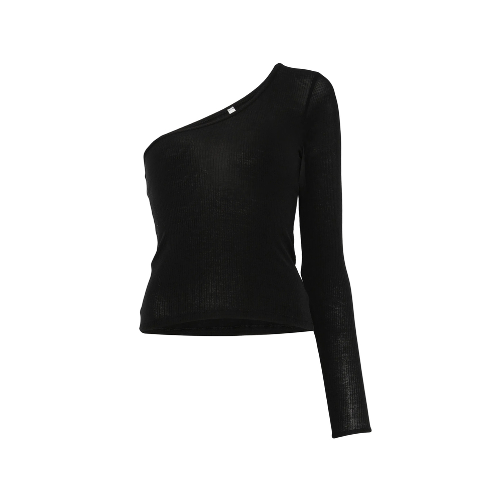 Baserange One-shoulder Ribbed-knit Top