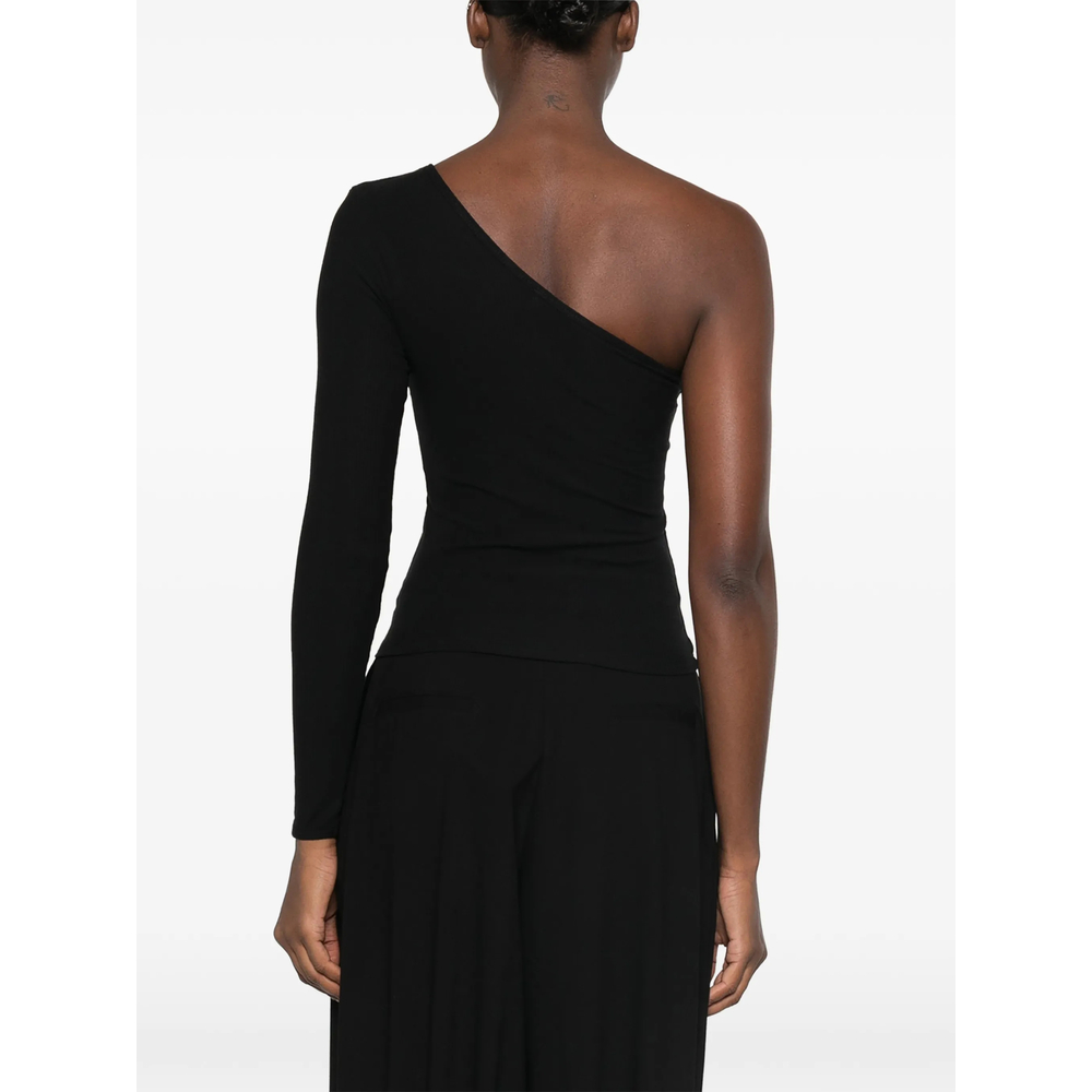 One-Shoulder Ribbed-Knit Top