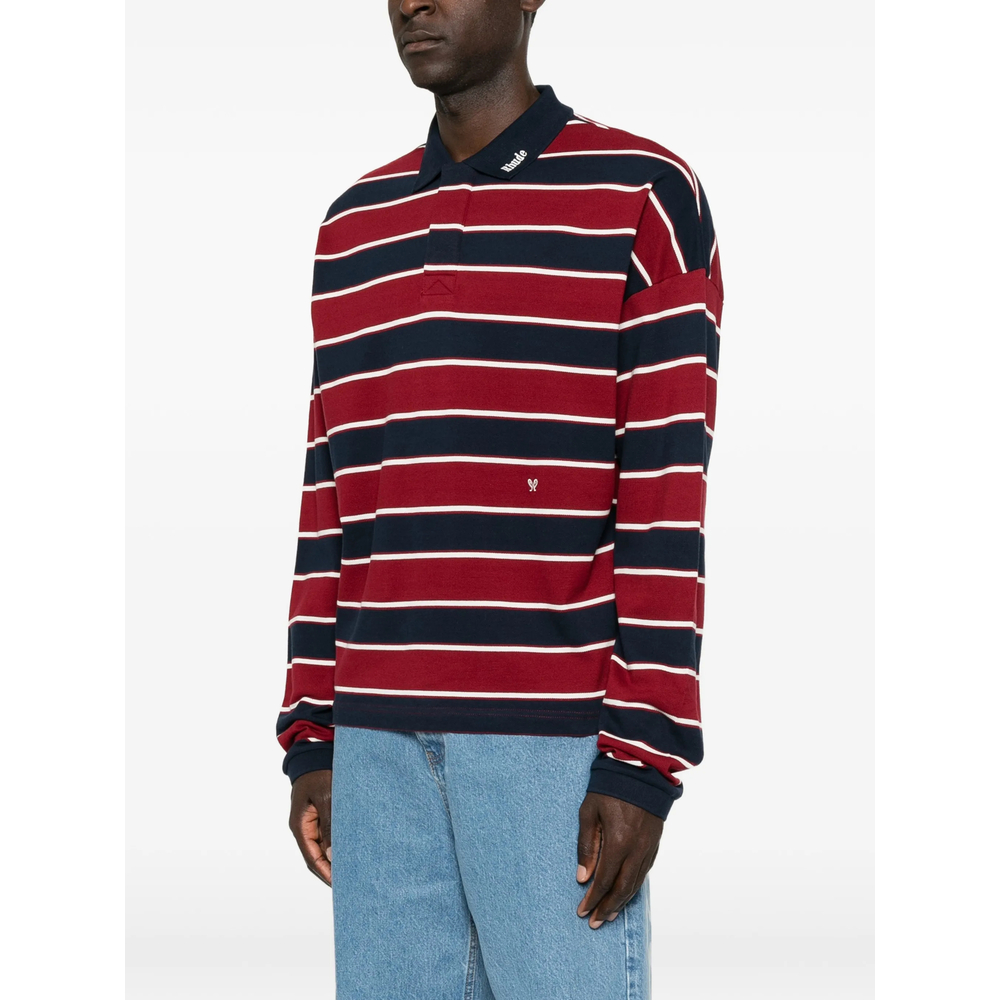 Fontaine Striped Long-Sleeve Polo Shirt