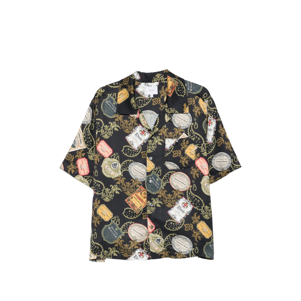 R H U D E Graphic-print Short-sleeve Shirt