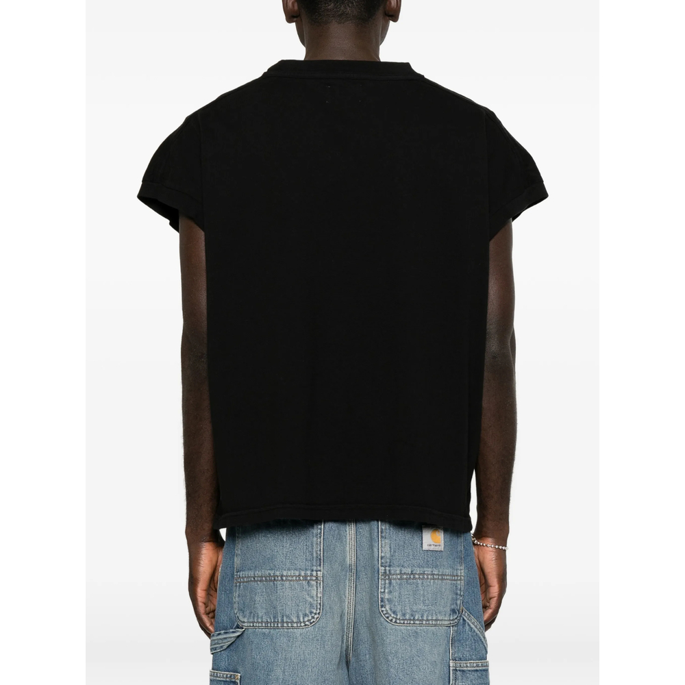 Logo-Embroidered Cap-Sleeve T-Shirt