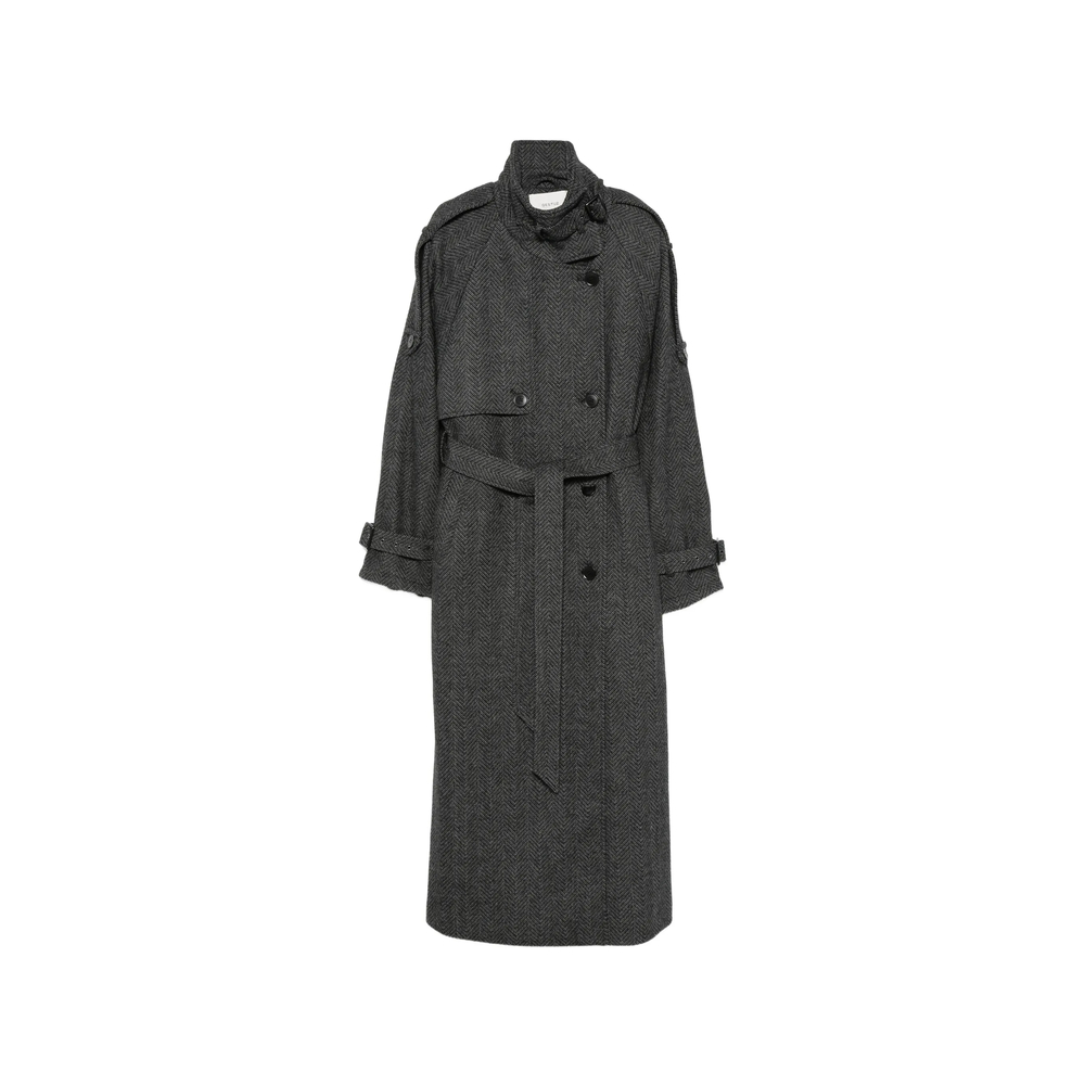 Herringbone Belted Coat