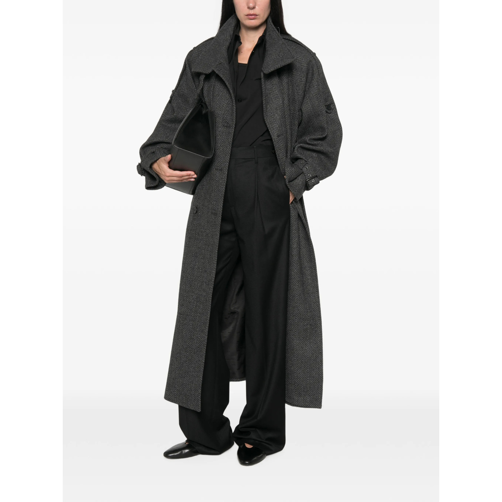 Herringbone Belted Coat