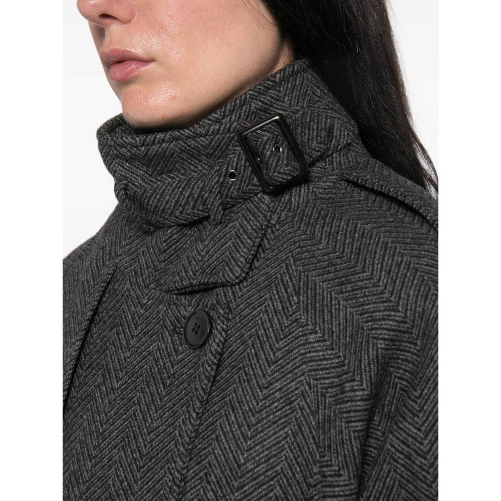 Herringbone Belted Coat