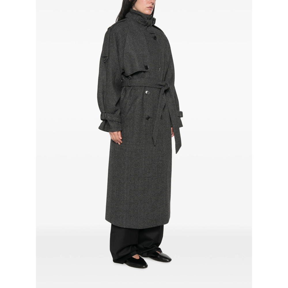 Herringbone Belted Coat