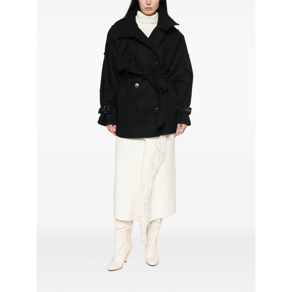 Gzavic Double-Breasted Belted Coat