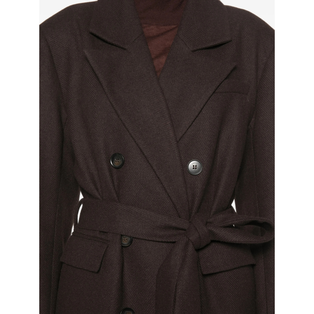 Double-Breasted Belted Coat