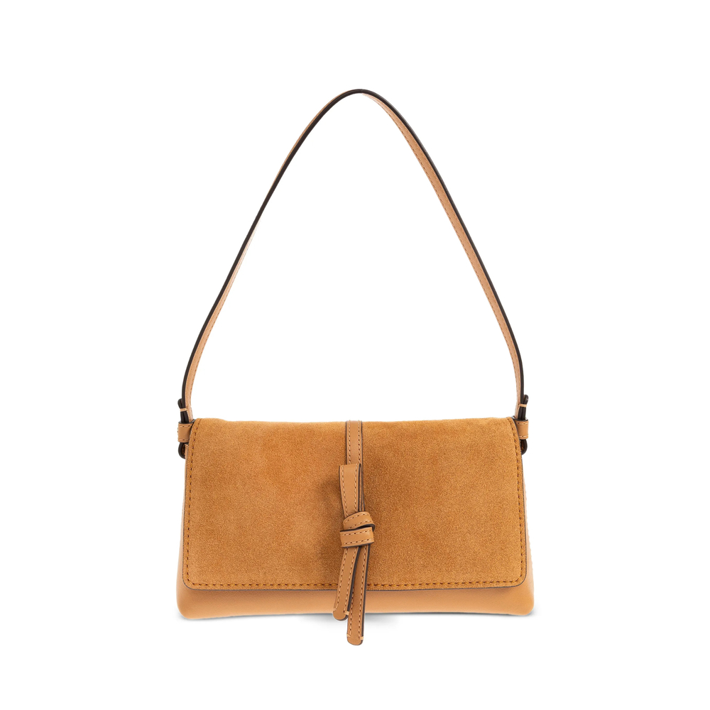 Kate Spade Small Loop Suede-panelled Knotted Shoulder Bag