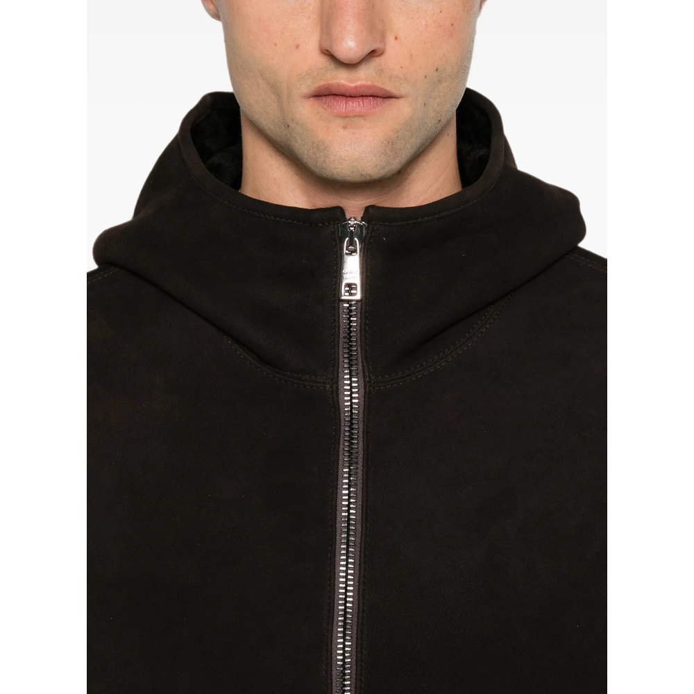 Hooded Shearling Coat