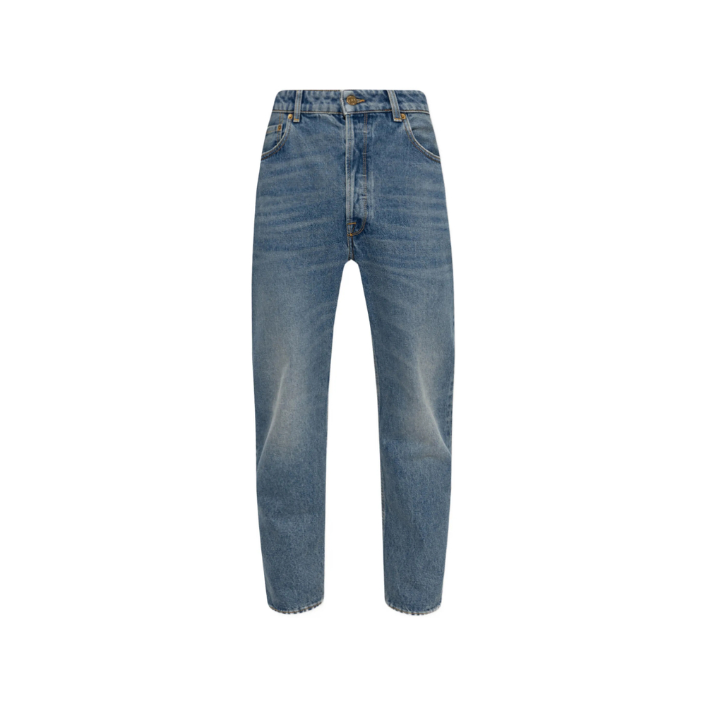 Golden Goose Logo-patch Straight-leg Jeans