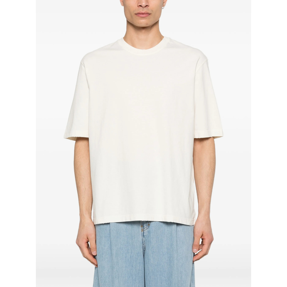 Logo-Patch Distressed T-Shirt