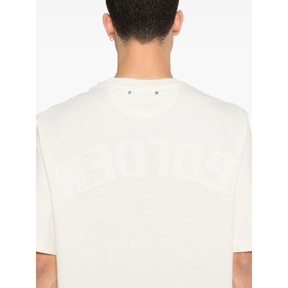 Logo-Patch Distressed T-Shirt