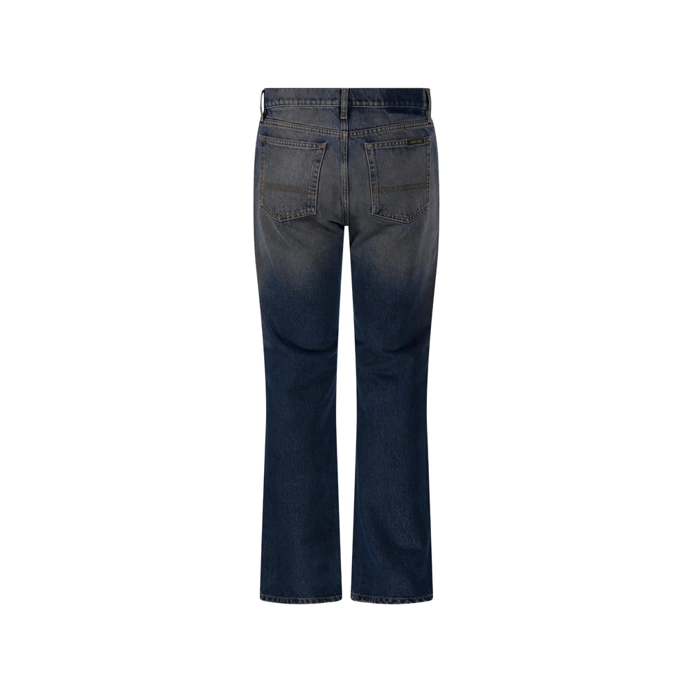Faded Straight-Leg Jeans