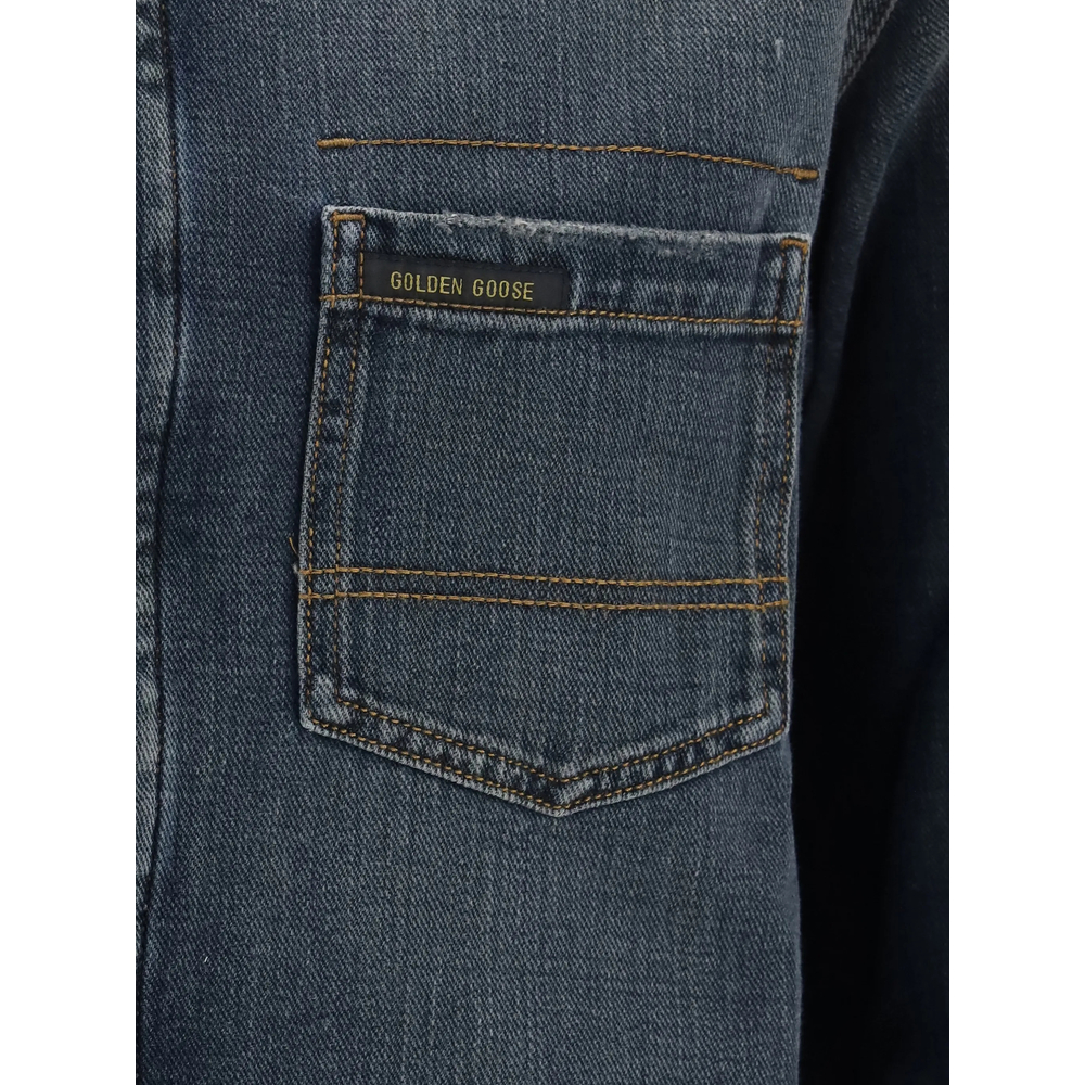 Patch-Pocket Denim Shirt