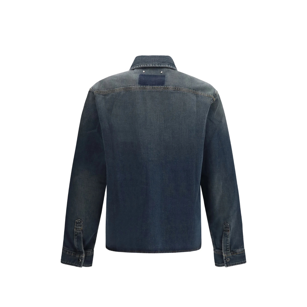 Patch-Pocket Denim Shirt