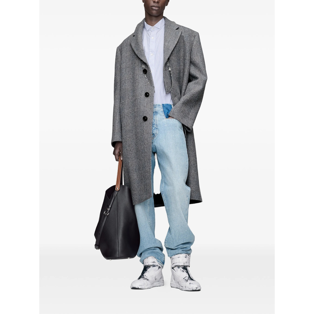 Folded Collar Wool Overcoat