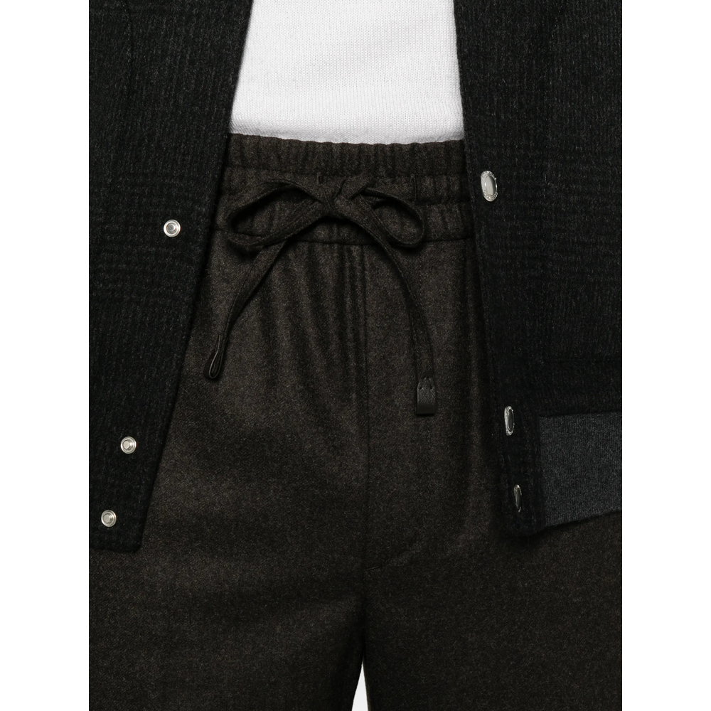 Waist Pressed-Crease Trousers Drawstring