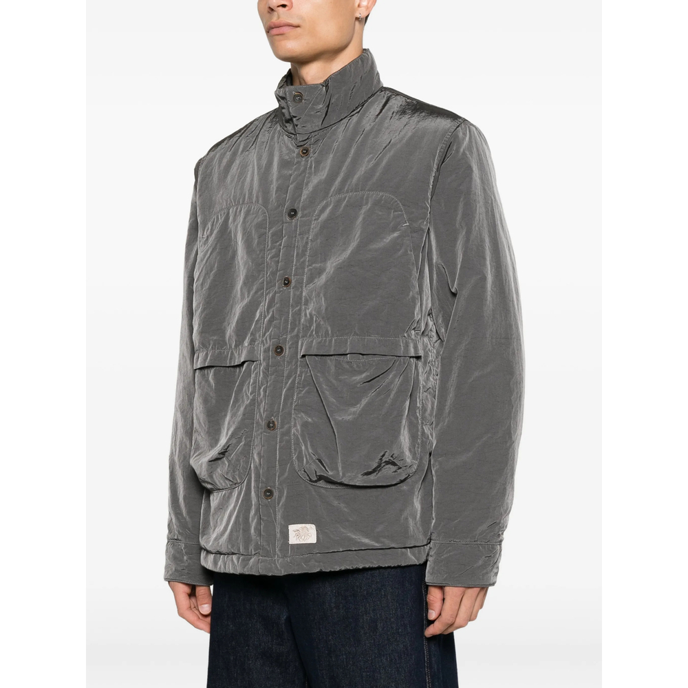 Button-Up High-Neck Jacket
