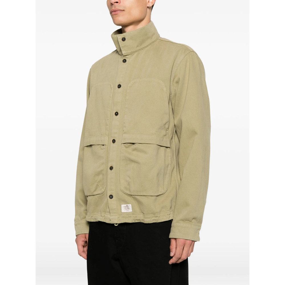 Button-Fastening Flap-Pocket Jacket