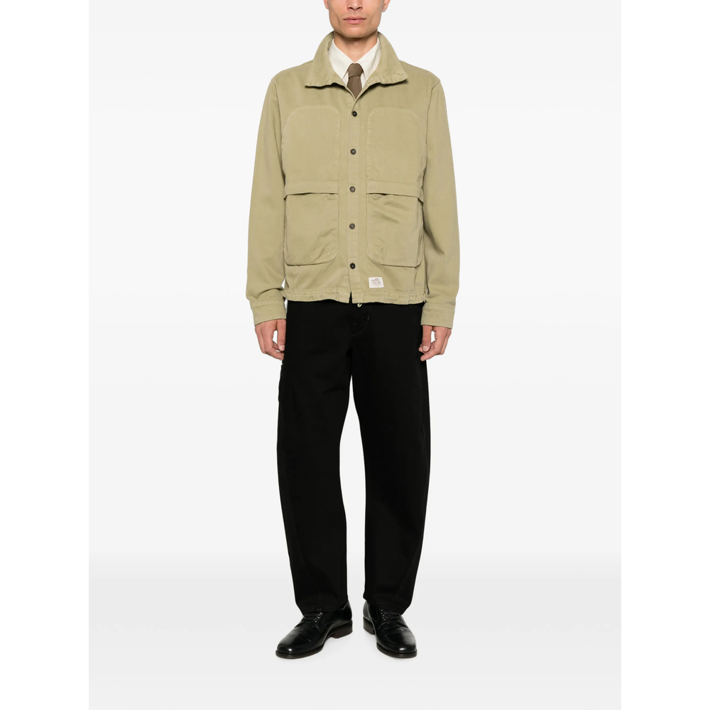 Button-Fastening Flap-Pocket Jacket