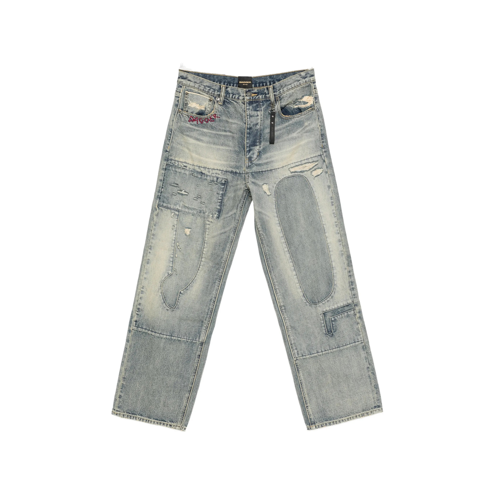 Dagger Mended-patchwork Jeans
