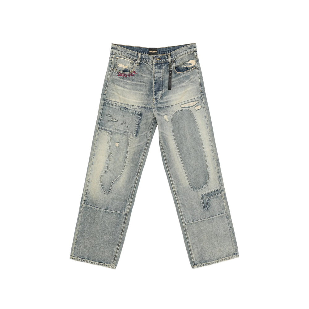 Dagger Mended-patchwork Jeans