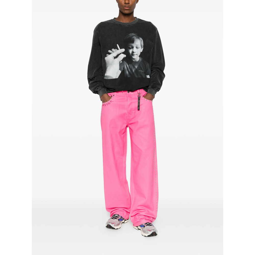Stud-Embellished Jeans