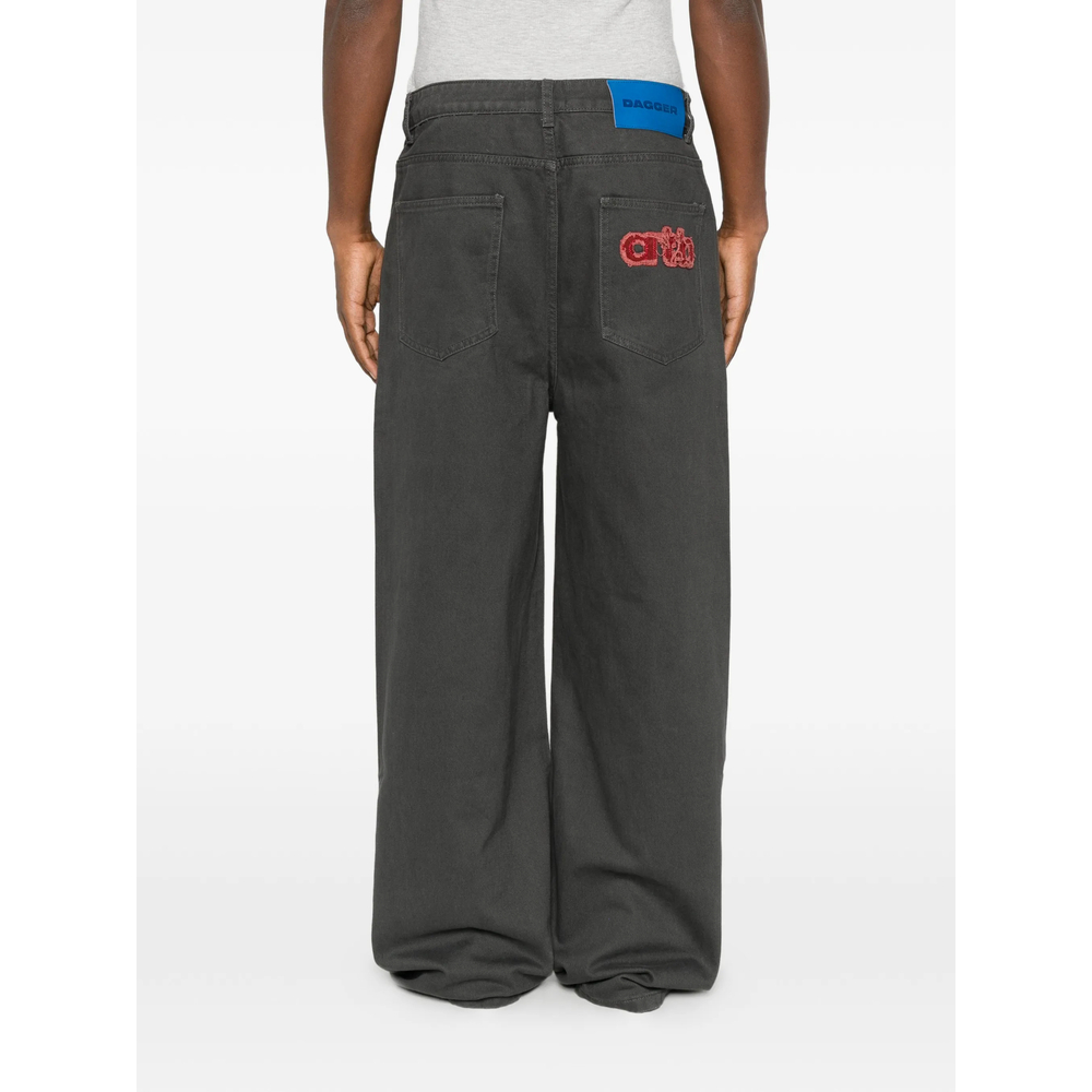 Logo-Patch Wide-Leg Jeans