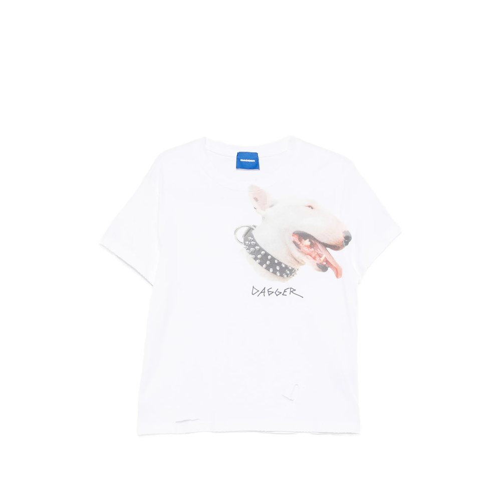 Distressed Dog-Print T-Shirt