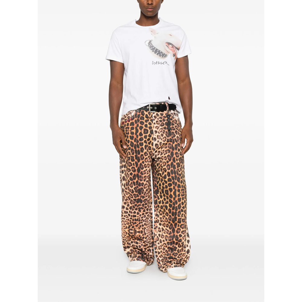 Distressed Dog-Print T-Shirt