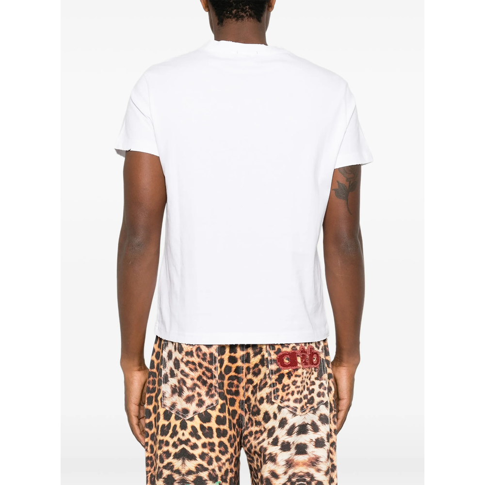 Distressed Dog-Print T-Shirt