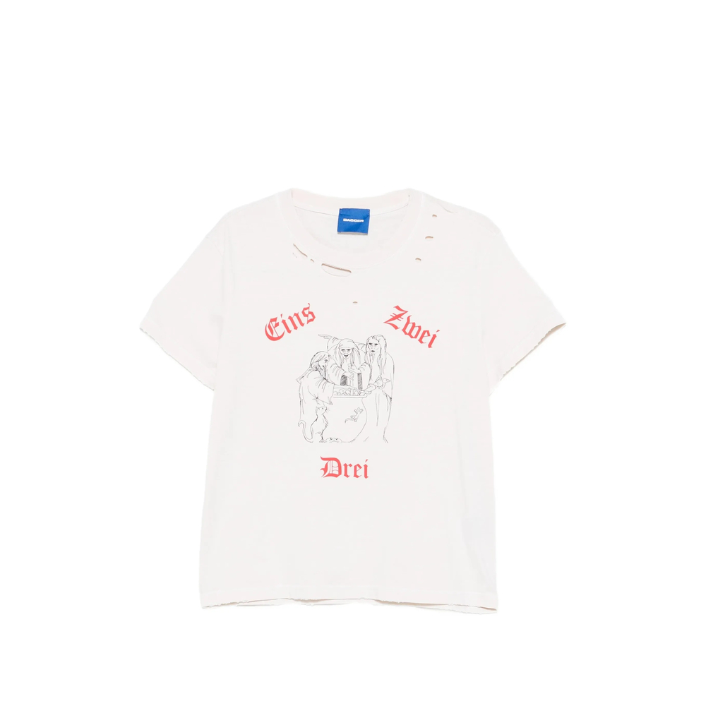 Dagger Distressed Graphic-print T-shirt