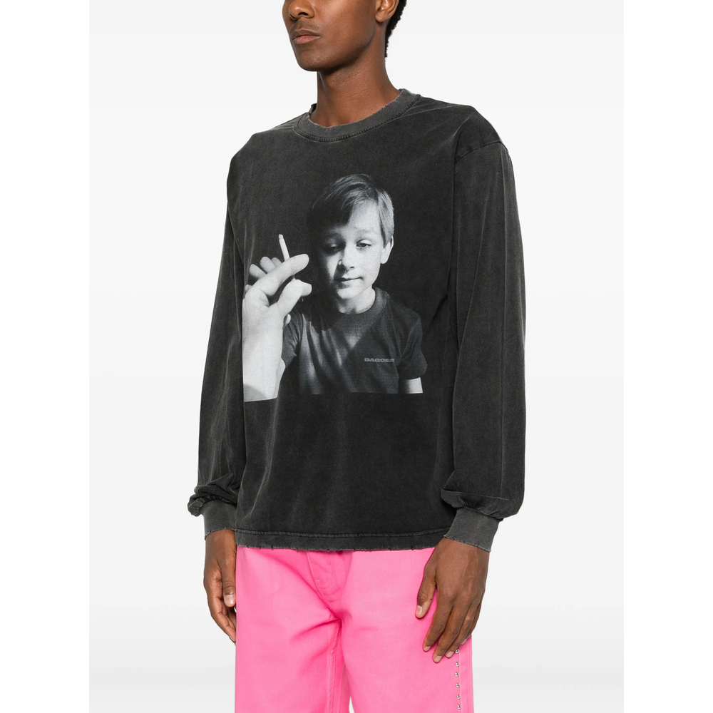 Graphic-Print Long-Sleeve T-Shirt