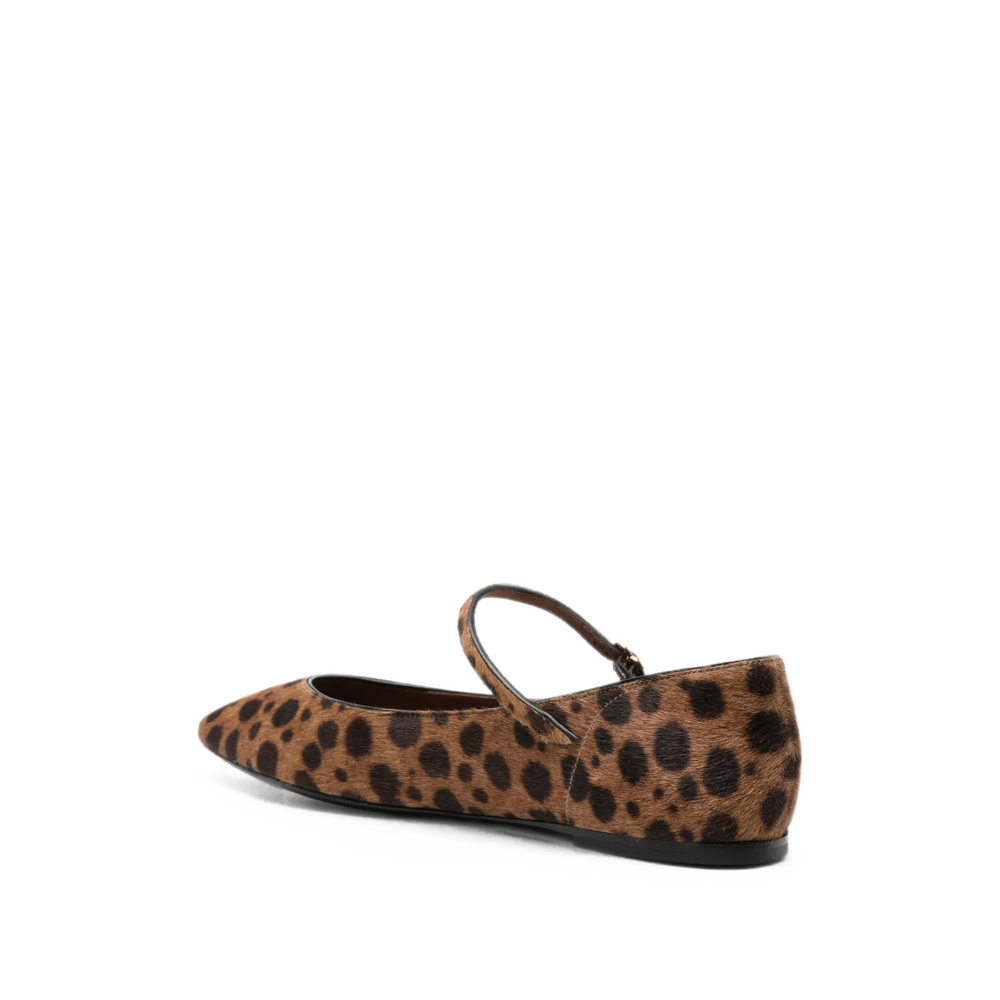 Rule The Day Leopard-Print Buckle-Strap Ballet Flats