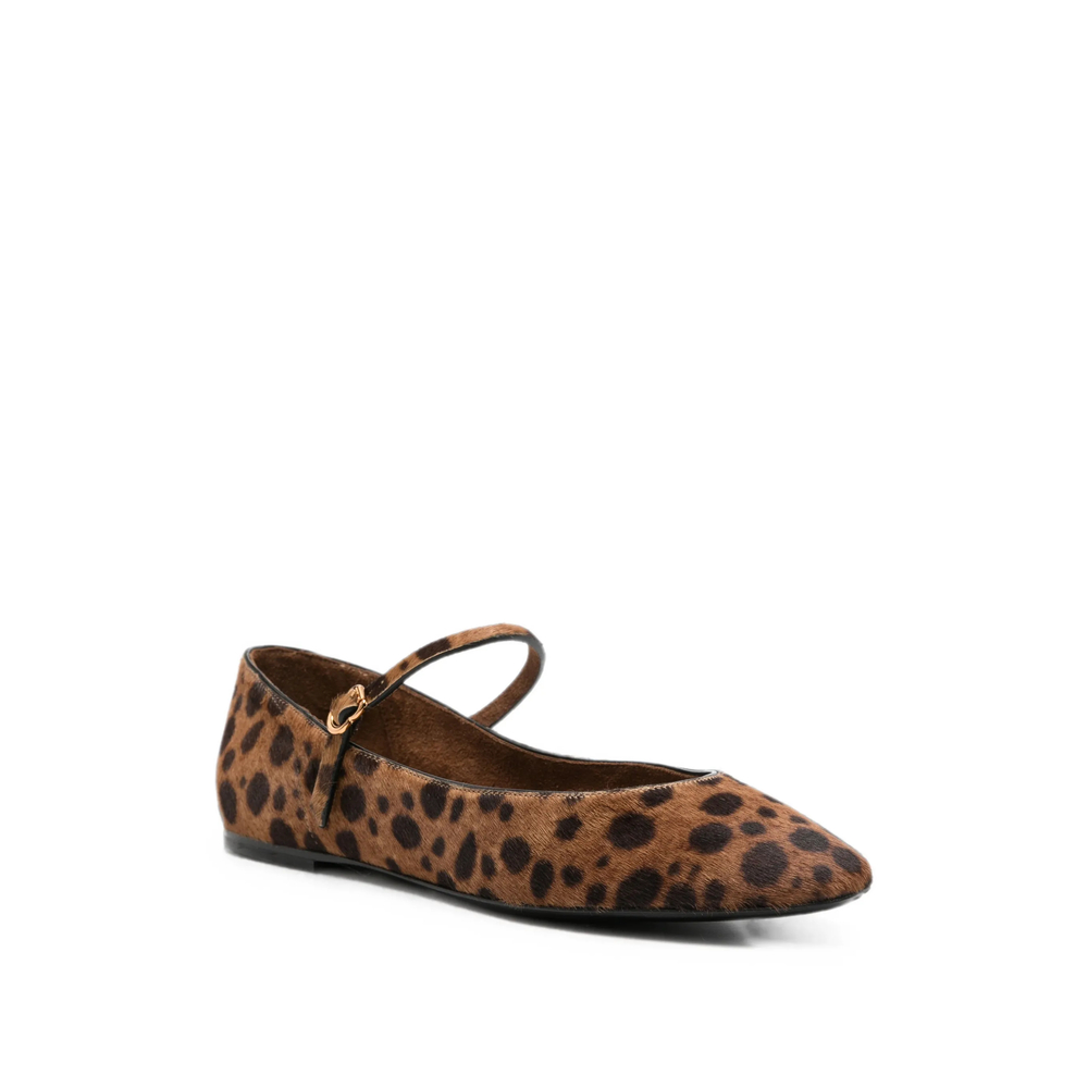 Rule The Day Leopard-Print Buckle-Strap Ballet Flats