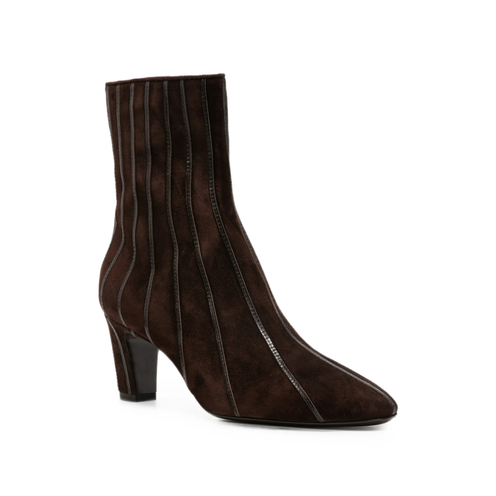 Zip-Fastening Panelled Ankle Boots