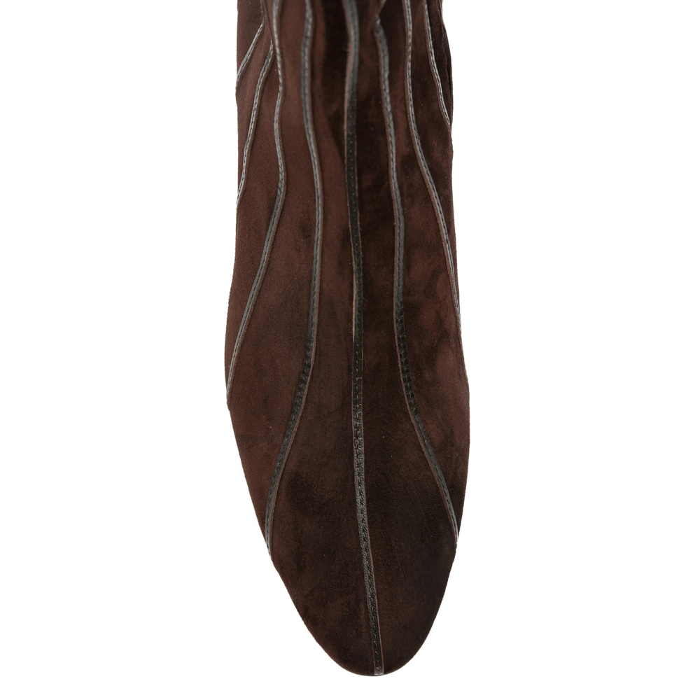 Zip-Fastening Panelled Ankle Boots