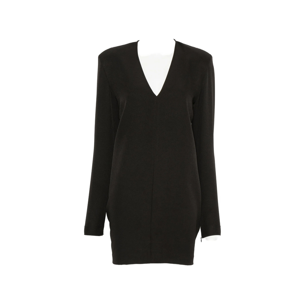 Federica Tosi Padded-shoulder V-neck Mini Dress