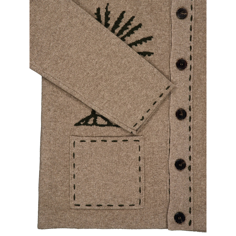 Seeker Intarsia-Knit Cashmere Cardigan