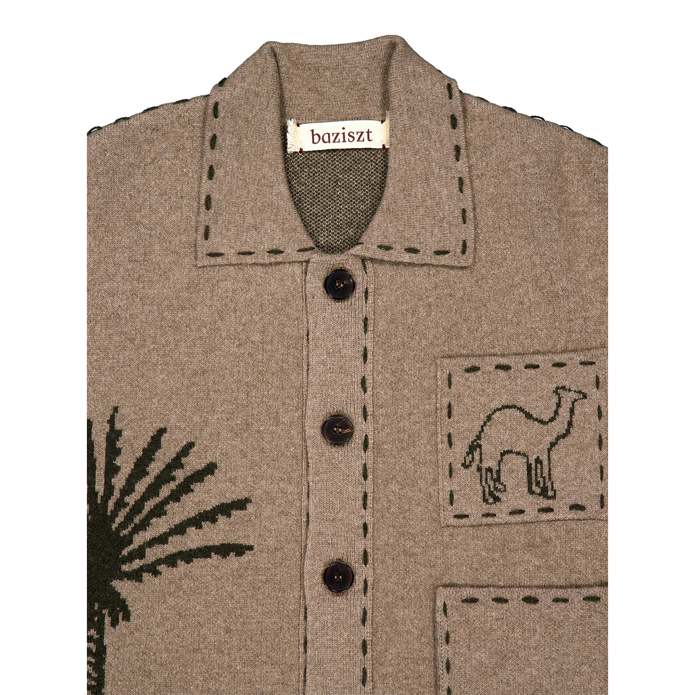Seeker Intarsia-Knit Cashmere Cardigan