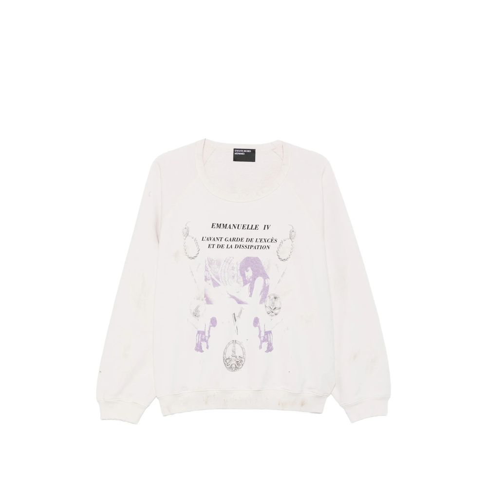 Enfants Riches Déprimés Graphic-print Distressed Cotton Sweatshirt