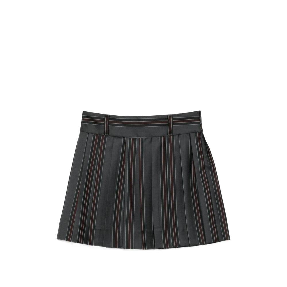 Enfants Riches Déprimés Striped Mini Pleated Skirt