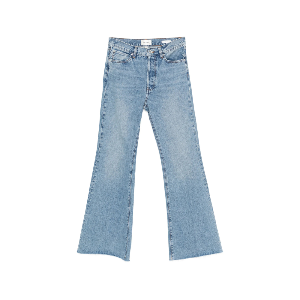 Frame The Lax Raw-edge Wide-leg Jeans