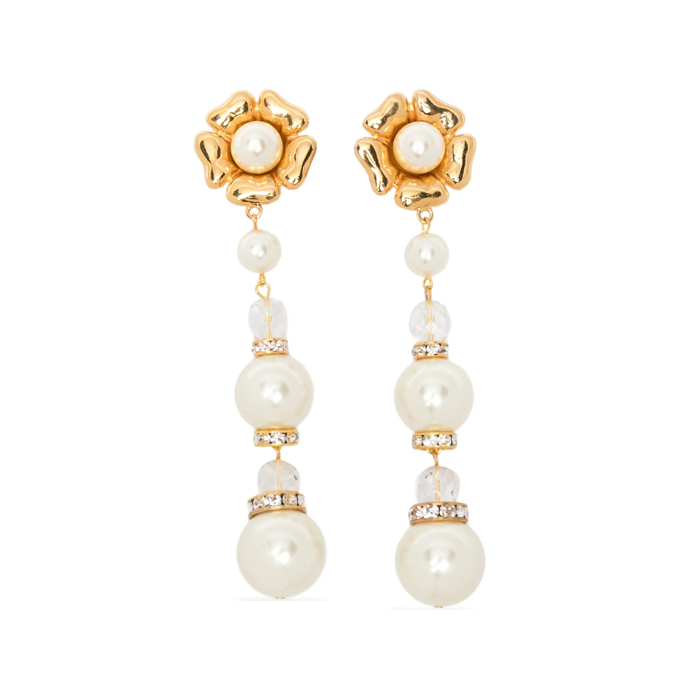 Alessandra Rich Faux-pearl Drop Earrings