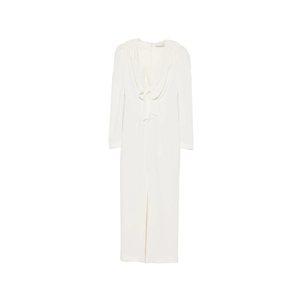 Alessandra Rich Bow-detail Puff-shoulder Dress