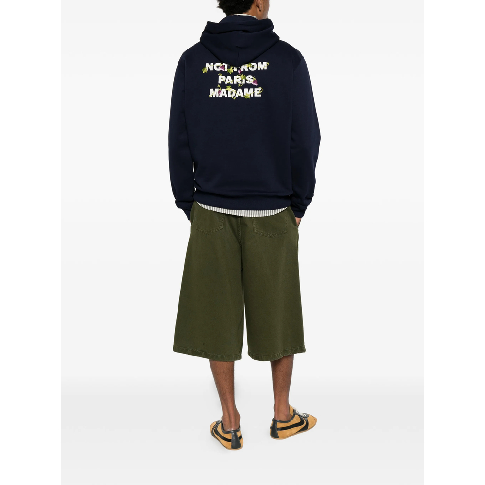 Drôle De Monsieur Embroidered-Slogan Hoodie
