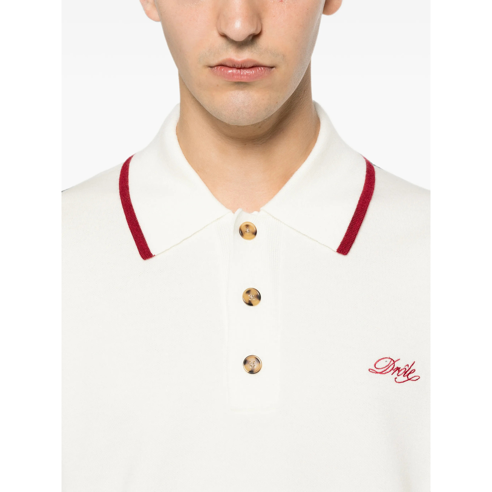 Drôle De Monsieur Embroidered-Logo Polo Shirt