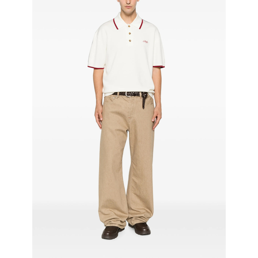 Drôle De Monsieur Embroidered-Logo Polo Shirt
