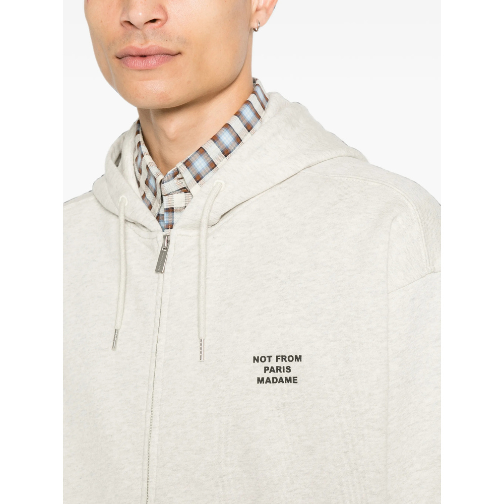 Drôle De Monsieur Logo-Print Zip-Up Hoodie