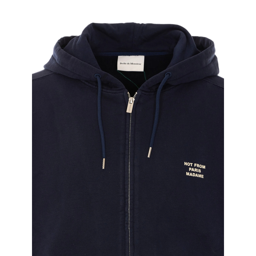 Drôle De Monsieur Logo-Print Zip-Up Hoodie
